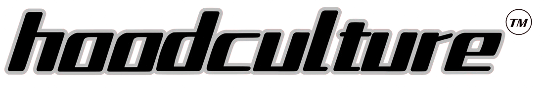 Hoodculture logo with bold black and gray stylized text and trademark symbol