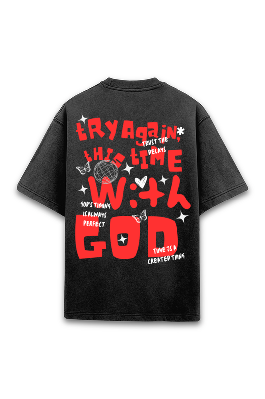 Gods Plan Stonewashed Oversized T-Shirt